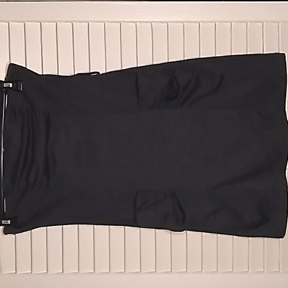 GERI C. New York Gray Strapless Bodycon Ruched Dress with pockets